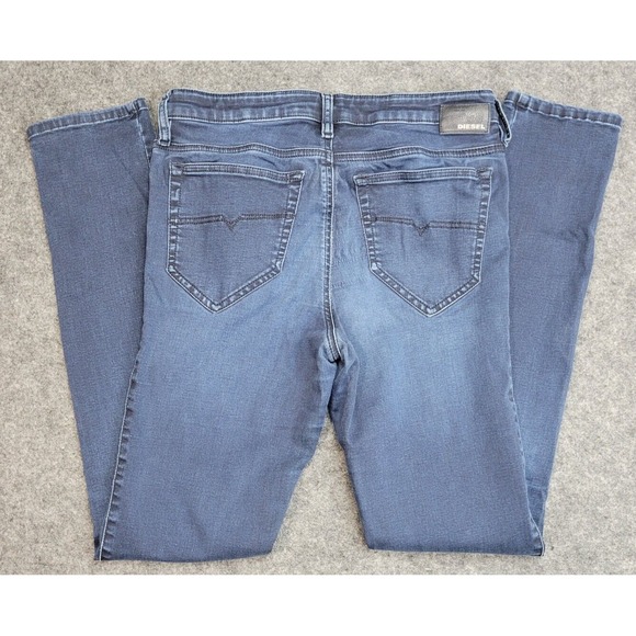 Diesel Jeans Womens 29 Skinzee Super Slim Stretch Grunge Designer Skinny Fit Y2K - Picture 1 of 15
